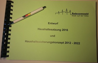 Haushalt 2016 Radevormwald