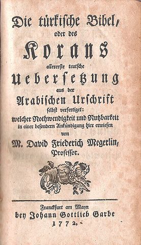 Titelblatt der ersten deutschen Koran-Übersetzung