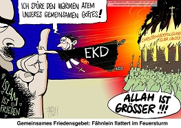 Devote Islam-Kollaboration der evangelischen Kirche in Deutschland